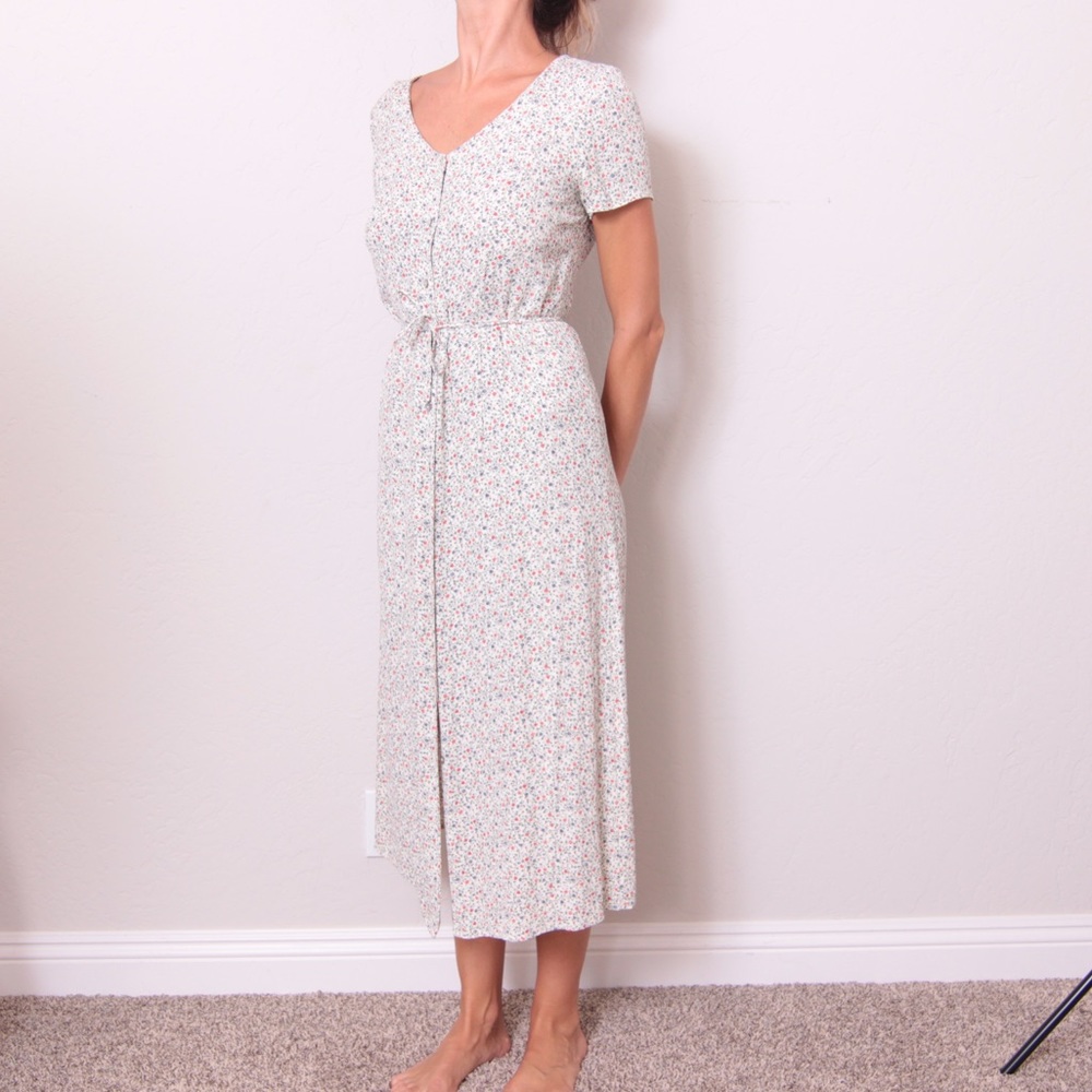 Vintage Debenhams Midi Button Up Floral Dress